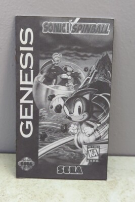 Sonic The Hedgehog Spinball Sega Genesis Instruction Manual Booklet ONLY