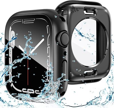 2 in 1 Waterproof Case with Screen Protector for Apple Watch 46/42/45/44/41/40mm
