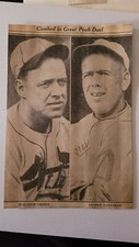 Burleigh Grimes & George Earnshaw 1931 World Series Collage Cardinals A's