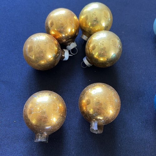 Christmas Ball Ornament Mercury Glass Assortment Solid Colors Holiday 12 Vintage - Picture 7 of 7