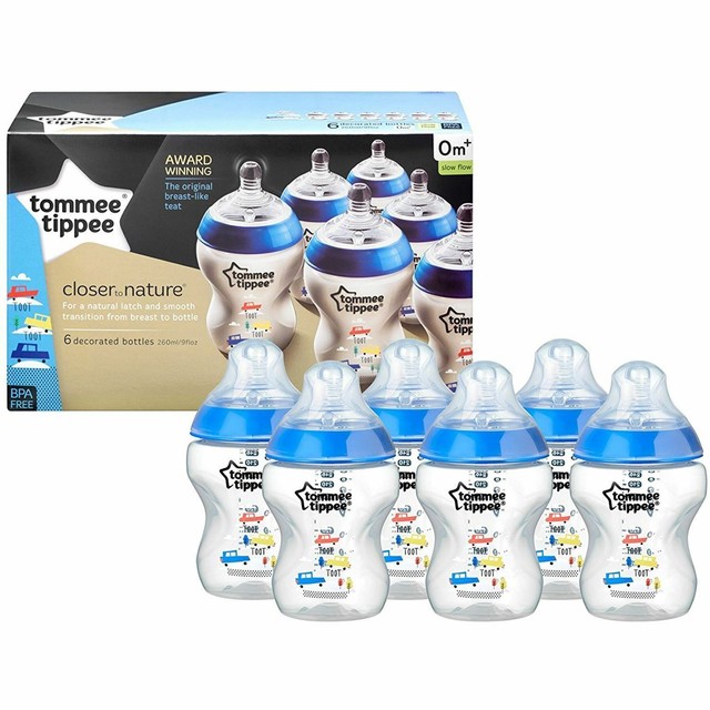 tommee tippee 6 decorated bottles