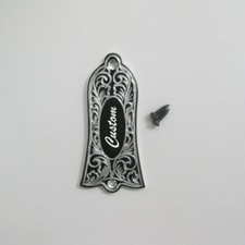 Hand engraved classical custom aluminum truss rod cover fits most Gibson guitars
