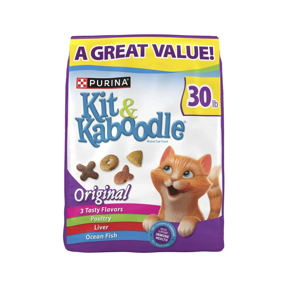 NEW Purina Kit & Kaboodle Dry Cat Food, Original - Chicken, 30 lb x 2 Bag - Image 4 of 4