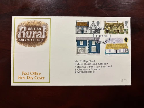 United Kingdom 1970 - British Rural Architecture FDC stamp set London E.C.