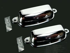 (2 pcs.) 3-5/8" CHROME Cabinet or Drawer PULL HANDLE (Polished Chrome)