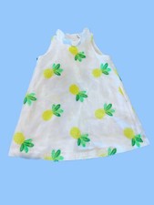 Toddler Girls Janie And Jack Embroidered Pineapple Sleeveless Dress 2T