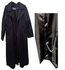 Black Long Coat with Vest Size 40"-42" Chest Theater Quality