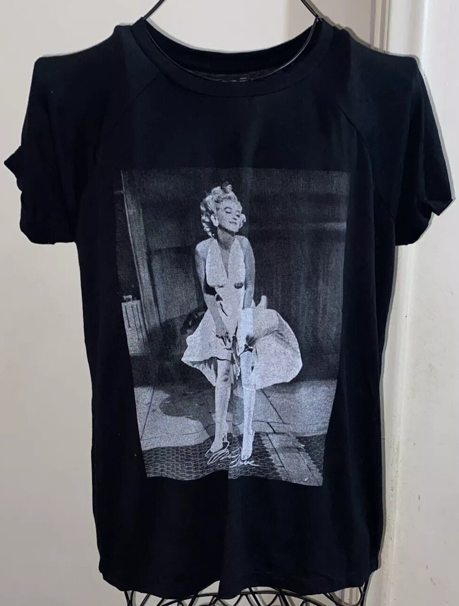 marilyn monroe t shirt dress Marilyn Monroe Big Face Long Sleeve T Shirt Dress Women's Size S B