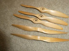 Lot of 5 Vintage RC Airplane Testors Wood Propellers 8-12