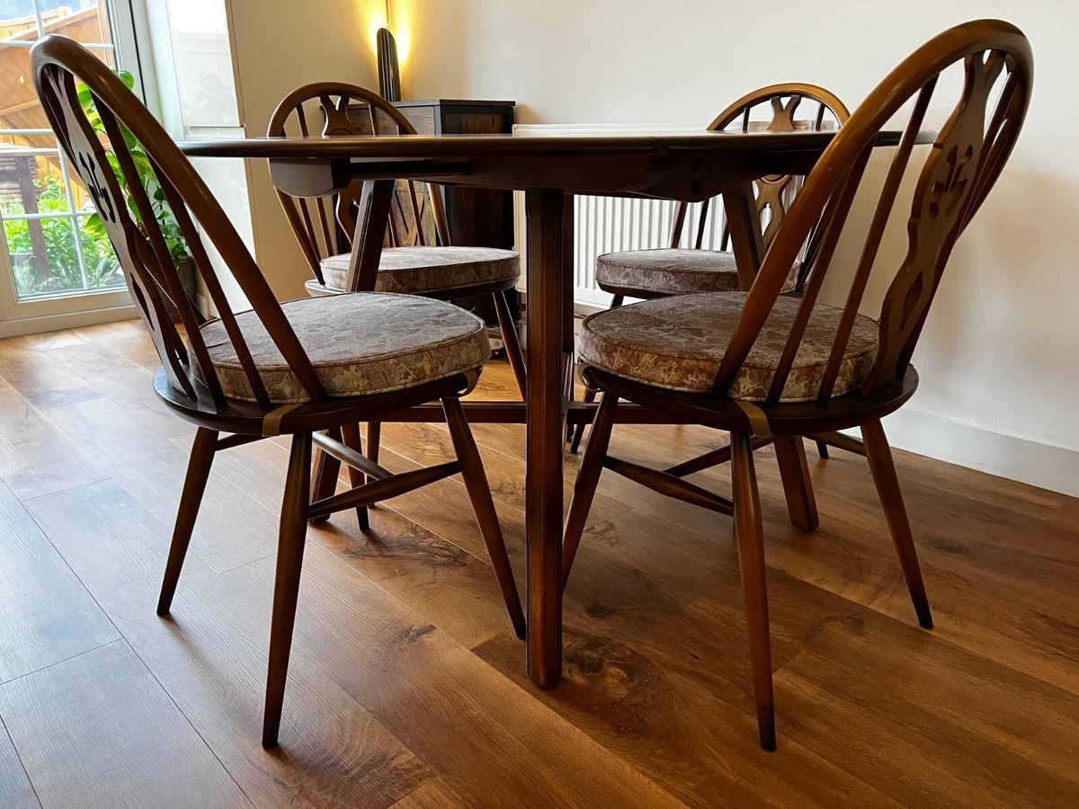 Ercol Drop Leaf Dining Table 4 Ercol Chairs Excellent