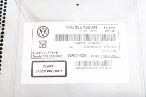 1K0035186AN Sistema Audio/Radio Cd para VOLKSWAGEN GOLF VI (5K1)(10.2008 1490916 - Imagen 6 de 10