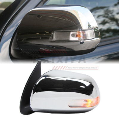 Chrome Side Door Mirror For Toyota Hilux Vigo 12-14 Exterior W/ Turn 5 Pin Left