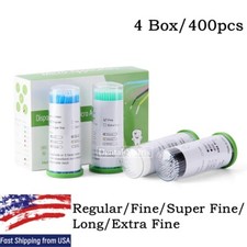 400/Box Dental Micro Applicator Brush Microbrush Tips Regular/Fine/Ultra fine