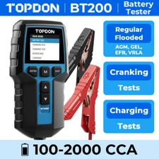Car Battery Tester TOPDON BT200 12 24 Volt 100-2000CCA Starter Charging Analyzer