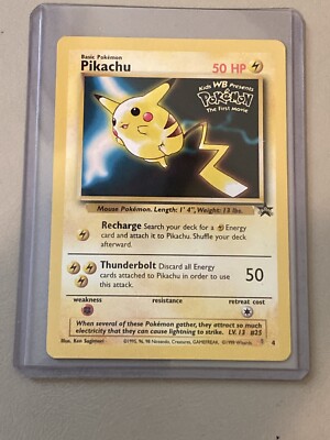 Pokemon Pikachu Promo Rare Card - WoTC Promo - Kids WB Pokemon The First Movie!! | eBay Pokemon Pikachu Promo Rare Card - WoTC Promo - Kids WB Pokemon The First Movie!! | eBay