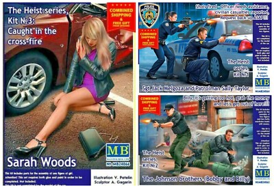 Maquettes Figurines 1/24 Master Box The Heist Series - Lot Jack & Sally, Bobby & Billy, Sarah