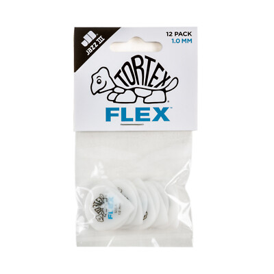 Dunlop 468P1.0 Tortex  Flex  Jazz III Guitar Picks --12 Picks