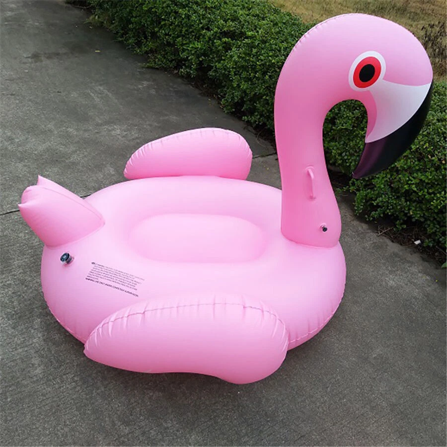 150/190cm Giant Inflatable Float Boat Flamingo Inflatable Raft Pool Swimming Toy - image 4 of 4