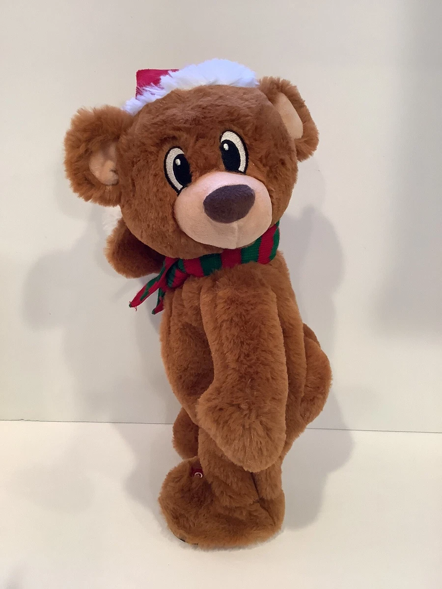 Gemmy Twerking Christmas Bear Plush NOT WORKING Standing Bear With Hat