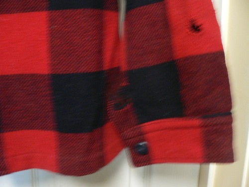Vtg 50s 60s M PENDLETON WOOL SHIRT CPO JACKET MACKINAW BUFFALO PLAID DISTRESSED - Picture 9 of 10