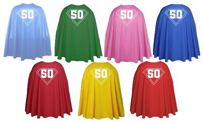 Erwachsene 50. Wahrzeichen Geburtstag Feier 35'' Länge Superheld Cape Kostüm