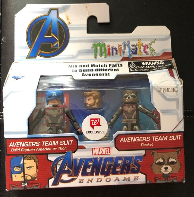 Marvel Minimates Walgreens Avengers Endgame Movie Captain America Thor & Rocket | eBay