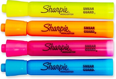 SHARPIE Accent Tank-Style Highlighters, 4 Colored Highlighters (25174PP)