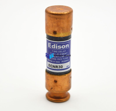 Bussmann Edison ECNR-30, 30 Amp 250V, Slow Blow Class RK5 Cartridge Safe