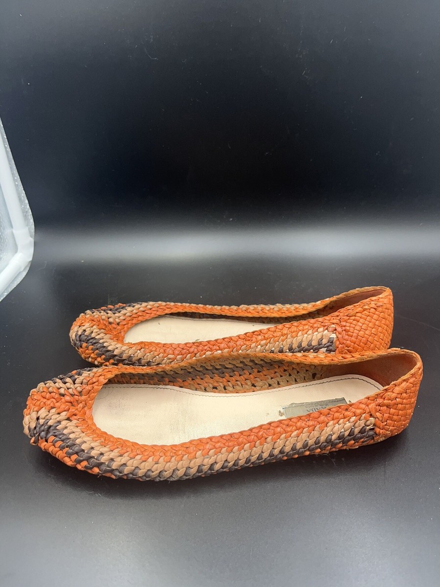 靴 PRADA Leather Strap Flat Shoes 36 1/2 Prada Shoes Size 36 EU: Refined Leather Oxfords