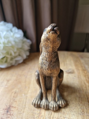 Sitting Gazing Hare Bronze Effect Ornament Figure Sculpture NO BOX - Picture 7 of 8