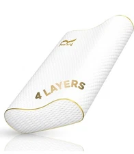 4-Layer King contour pillow, side sleeper pillow, orthopedic Pillow Neck Support