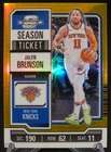 Jalen Brunson 2023-24 Panini Contenders Optic 07/10 Gold Season Ticket #83