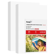 100 Sheets Koala Double Sided Glossy Inkjet Photo Paper 13x19 69lb Heavy Weight