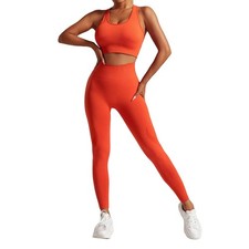 2 Piece Workout Sets for Women Sports Bras and High Waisted Leggings Yoga Out...