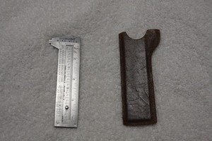 Vintage Burndy Wire-Mike Gauge Micrometer Steel Pocket Caliper Leather