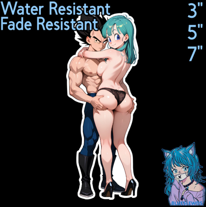 Dragon Ball Z Vegeta and Bulma  3" / 5" / 7" Waifu Lewd Anim