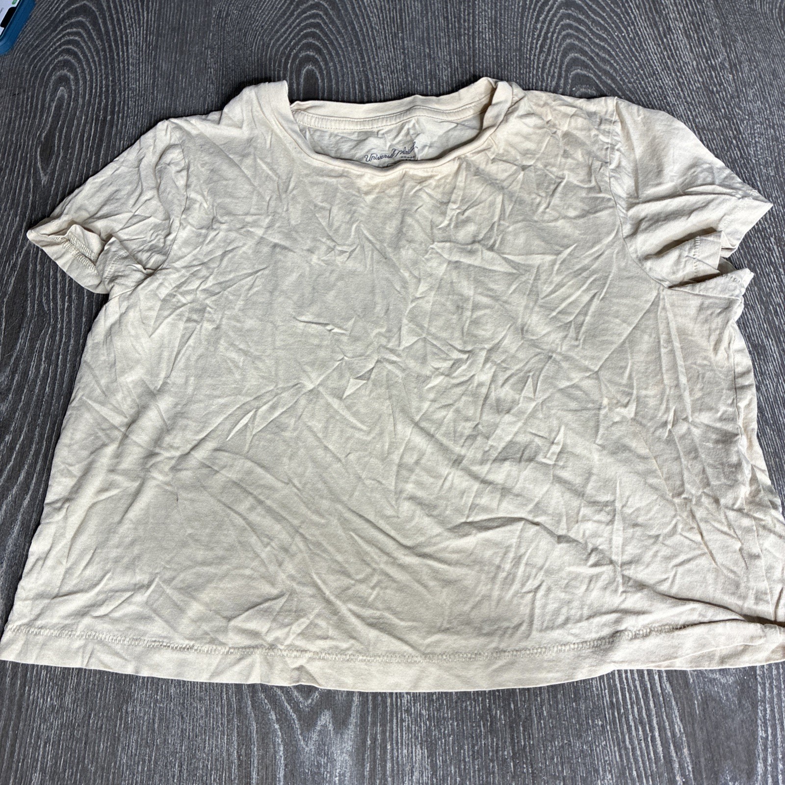 Pale Yellow Universal Thread Basic Crop Top Tshir… - image 1