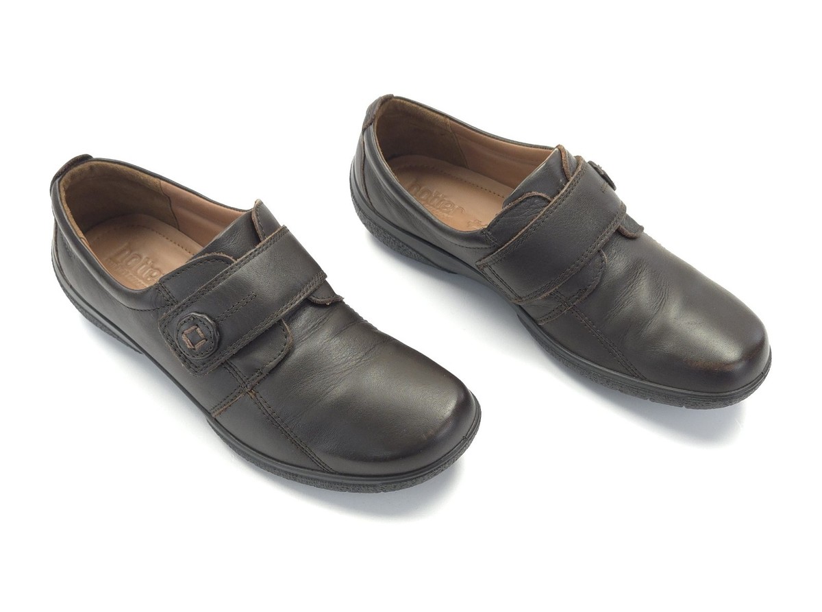 Hotter Leather Slip On Brown Shoes Men’s Size 9.5 Made in England Hotter Relax Brown leather Mens slippers 3411-20 main image 4