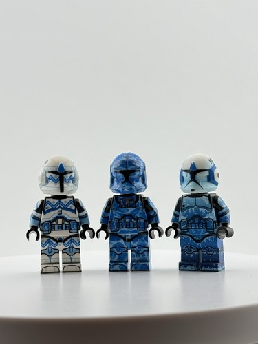 AV Figures Lego Star Wars AV Fig Frost Comm/Jet Troopers *RARE* Custom Figure 3x - Picture 1 of 6