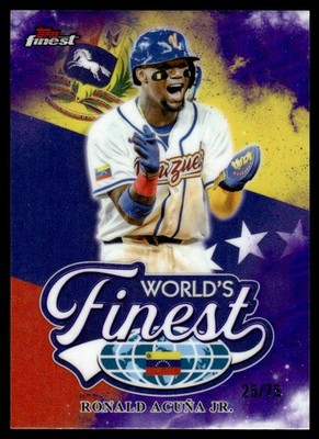 2026 Finest World's Purple Refractors Ronald Acuna Jr 25/75 #WF-27