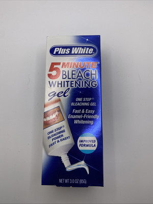 Plus White 5 Minute Premier Speed Whitening Gel Fast Gentle Enamel Friendly 2oz