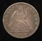 1866-S Seated Liberty Half Dollar VG Nice Even Wear Good Eye Appeal (#TPR00009)