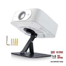 3-in-1 MIni Projector Stand Table, Wall and Ceiling Mount with 1/4-Inch Black