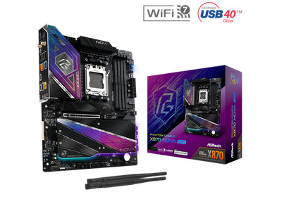 ASRock Phantom Gaming X870 Nova WiFi AM5 AMD X870 ATX Motherboard