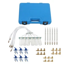 New Diesel Injector Flow Meter Test Kit Common Rail Adaptor Fuel Tester Set