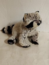 Ganz Webkinz Raccoon Plush Beans No Code Black Gray Soft 12"