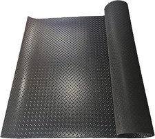 7.5Ft x 17Ft Rubber Flooring Mats 2.9mm Thickened Diamond Plate Flooring Roll