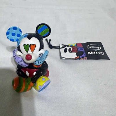Disney Romero Britto  Mickey Mouse Figurine - w/box. FREE SHIPPING in U.S.