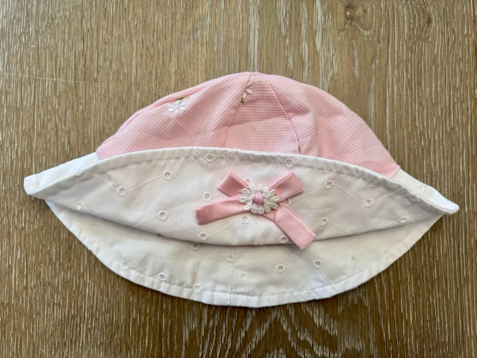 Conjunto de Conjunto Baby Togs Niñas 3-6 Mos De Colección 5 Piezas Tulipán Bordado Rosa y Blanco Foto 4 de 4