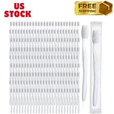 1000 Pcs Disposable Toothbrushes Bulk Individually Wrapped Manual Soft Bristle